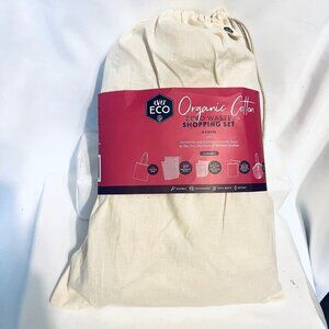 Ever eco-NWT-Organic Unbleached Cotton Zero Waste shopping 8 Pc Set-Off White